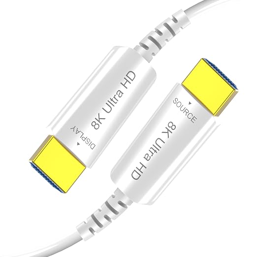 8K Fiber Optic HDMI Cable 23 FT, 8K@60Hz 4K@240Hz, Thin Extra Long HDMI Cable by DGHUMEN