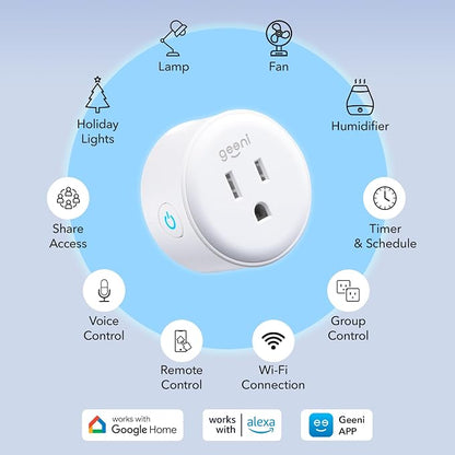 Geeni Dot Smart Plug with 2.4GHz WiFi Connectivity – 2-Pack Compact, - Image 2