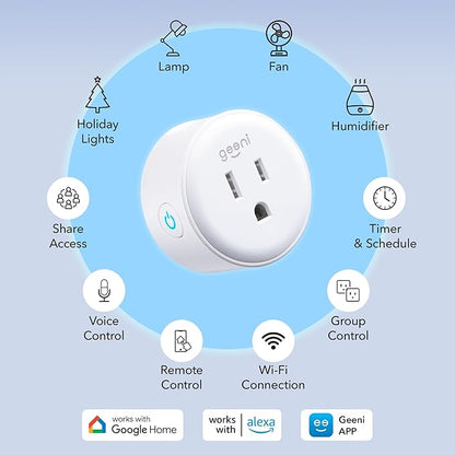 Geeni Dot Smart Plug with 2.4GHz WiFi Connectivity – 1-Pack Compact, - Image 2
