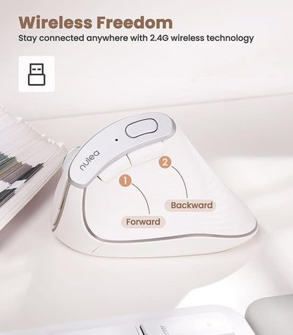 Nulea M510 Vertical Mouse Wireless, Ergonomic Mouse - Image 6
