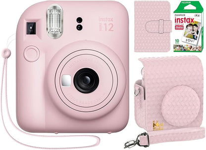 Fujifilm Instax Mini 12 Instant Camera Blossom Pink + Minimate Custom Designed by FUJIFILM