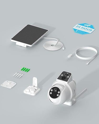 ANRAN Dual-Lens Solar Security Camera, 3MP Wireless Outdoor Camera - Image 9