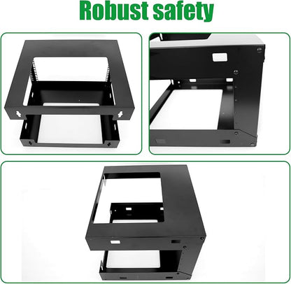 9U Wall Mount Open Frame 19 Inch Server Equipment Rack Wall Mountable Heavy - Image 6