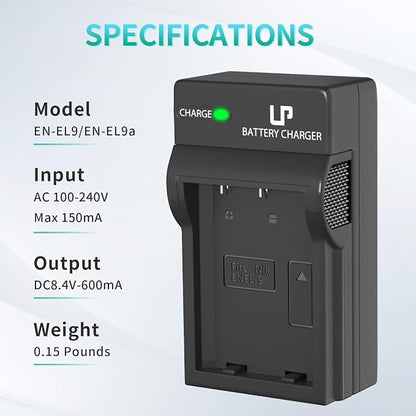 LP EN-EL9 Battery Charger, EN EL9a Charger Compatible - Image 6