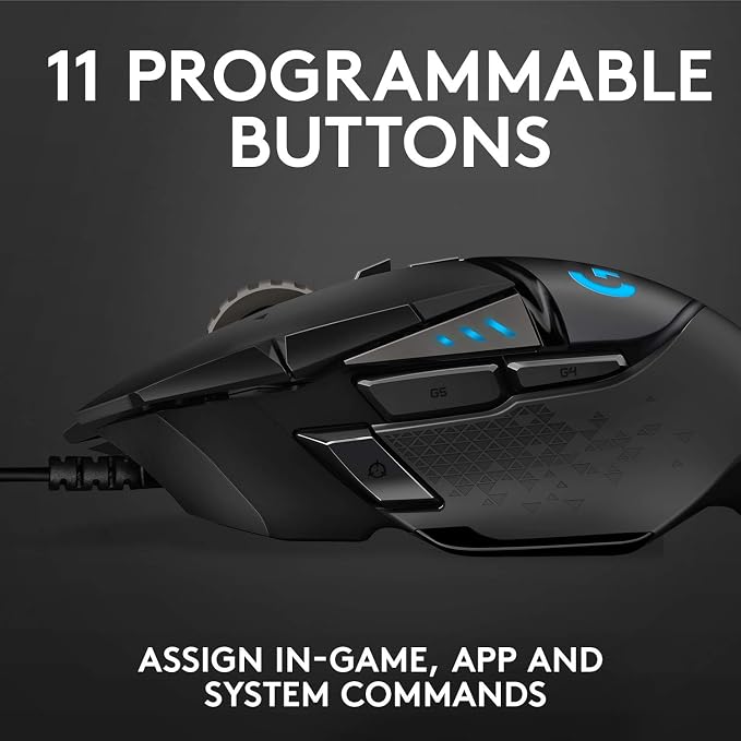 Logitech G502 HERO High Performance Wired Gaming Mouse, HERO 25K Sensor - Image 4