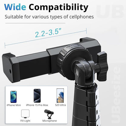 UBeesize 72" Phone Tripod & Selfie Stick, Camera Tripod Stand - Image 3