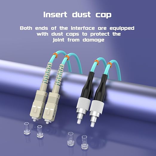 SC/UPC to FC/UPC Fiber Patch Cable OM3 1.5Meter/5ft 10GB/Gigabit Multimode - Image 6