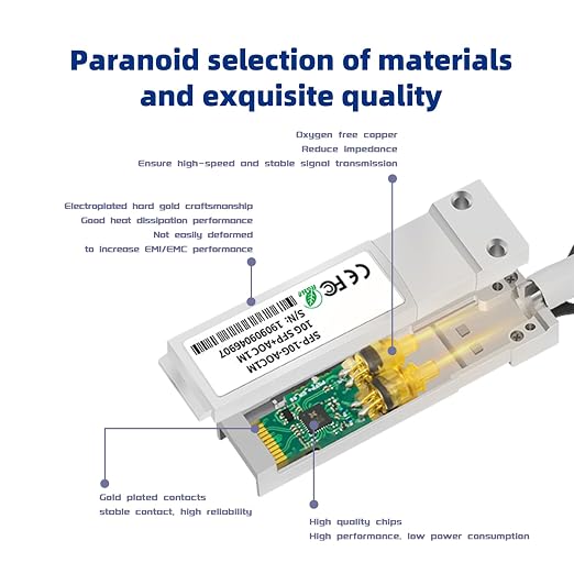 10GbE SFP+ AOC Cable 10M/32.8FT OM2 Fiber Stack Cable 10GB SFP+ to SFP+ Active - Image 6