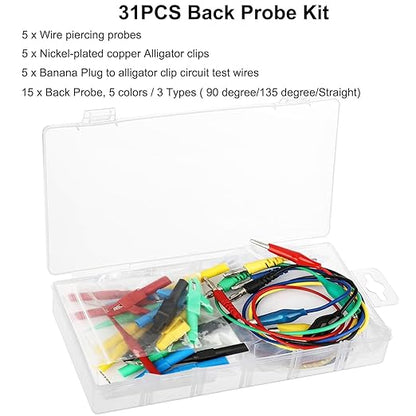 Linkhood 31PCS Back Probe Kit, Banana Plug to Copper Alligator Clip Automotive - Image 7