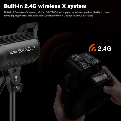 Godox 2X SK300II Studio Flash Strobe Kit:2.4G 600Ws Speedlite Flash Monolight - Image 3