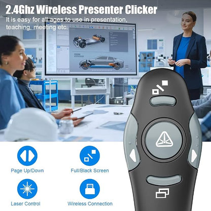 AMERTEER Presentation Clicker Wireless Presenter Remote Clicker - Image 2