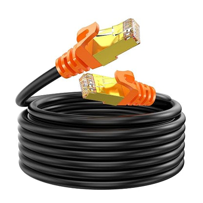 100 ft Cat 7 Ethernet Cable, Outdoor and Indoor LAN Cord by Concentrated%2Fprofessional%2Ffocu