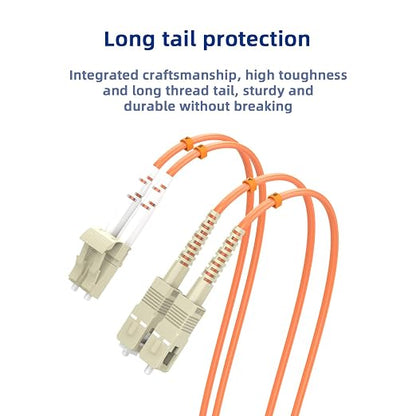 Multimode Duplex OM1 Fiber Patch Cable LC/UPC to SC/UPC 15M/49.2FT Fiber Optic - Image 5