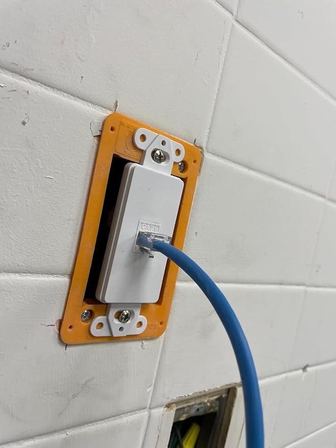 10 Pack Keystone Wall Plate 4 Port, Cat6 Cat5, Home & Office Installations - Image 6
