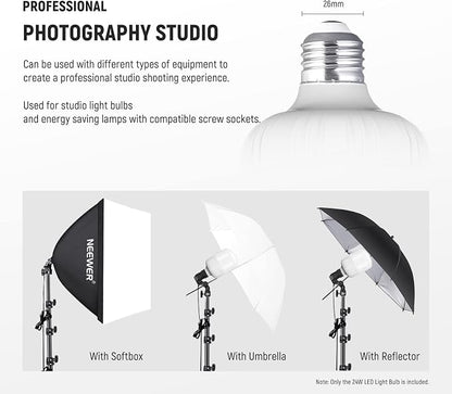 NEEWER E26 35W LED Light Bulbs, 2 Packs, 3150 Lumens/5700K/CRI 93+/15000h - Image 6