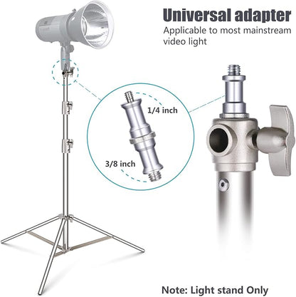 NEEWER 102"/2.6m Stainless Steel Light Stand, Spring Cushioned Heavy Duty - Image 2