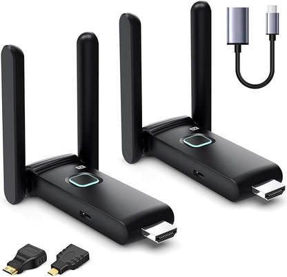 Wireless HDMI Transmitter and Receiver, HDMI Wireless Remote Adapter 165FT/50M by YUYUNLOMN