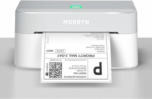 MUNBYN Bluetooth Thermal Label Printer RW403B, Wireless 4x6 Shipping Label by MUNBYN