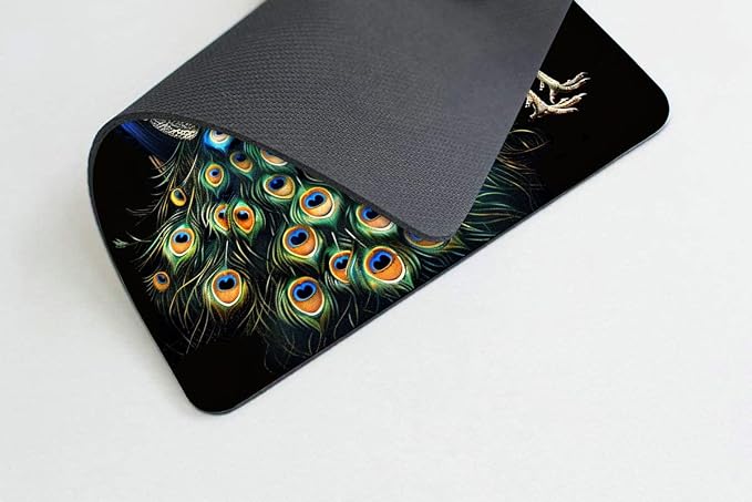Square Mouse Pad Beautiful Peacock - Image 3
