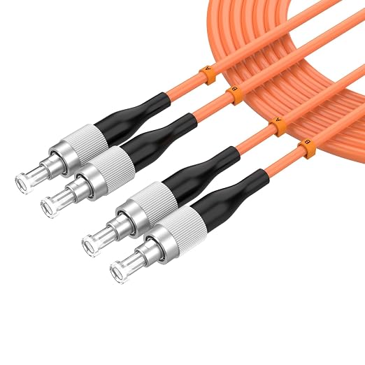 FC/UPC to FC/UPC Fiber Patch Cable, 2.5M/8.2FT OM1 Multimode Duplex 62.5/125µm by lidkew