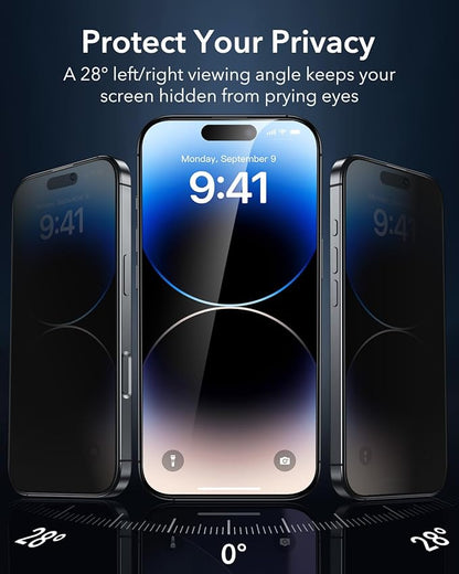 ESR 3 Pack for iPhone 14 Pro Max Privacy Screen Protector, Anti-spy - Image 3