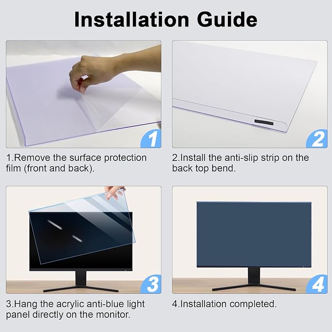 31.5-32 Inch Blue Light Filter for Computer Monitor, TV Computer Screen Blue - Image 7