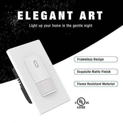 ELEGRP Matte White Single Pole Occupancy Motion Sensor Light Switch, Need - Image 3