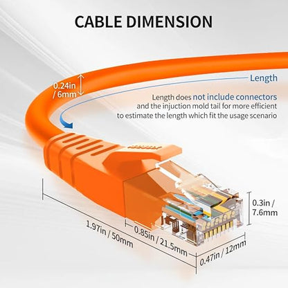 Cat6 Ethernet Cable 6 Feet 10 Pack Network RJ45 Cat6 Internet Patch Cable - Image 6