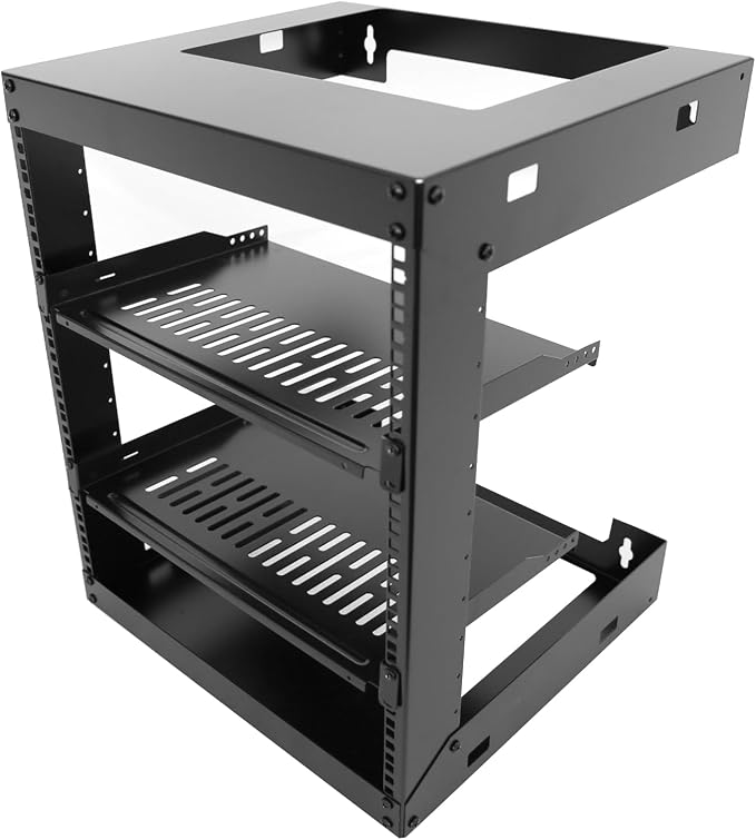 9U Wall Mount Open Frame 19 Inch Server Equipment Rack Wall Mountable Heavy by GlobalRack