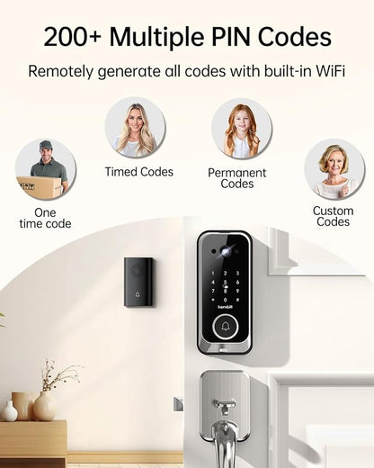 Hornbill Video Smart Lock with Camera: 10-in-1 Ring+2K - Image 7