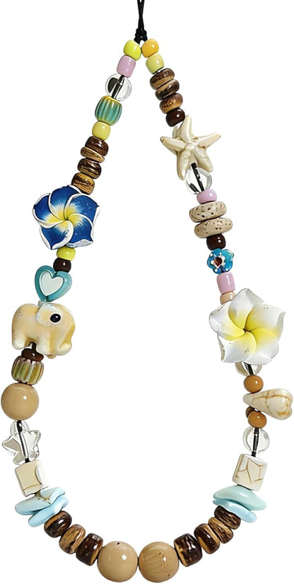 Cute Beaded Camera Wrist Strap for Phone, Digital Camera Charm Lanyard by CasaPopz