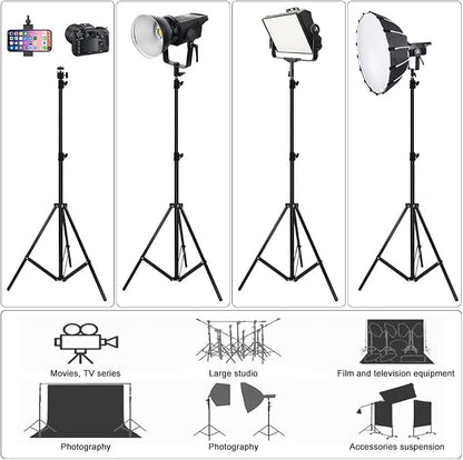 Aluminum Alloy Photography Tripod Stand, 9.19 Feet/2.8m Studio Lighting Tripod - Image 4