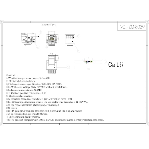 10-Pack Cat6 Tool-Less RJ45 Keystone Jack, No Punch-Down Tool Required Module - Image 6