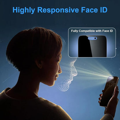 OneFish for iPhone 15 Pro Max Privacy Screen Protector, 4-Way 360° Anti-Spy - Image 5