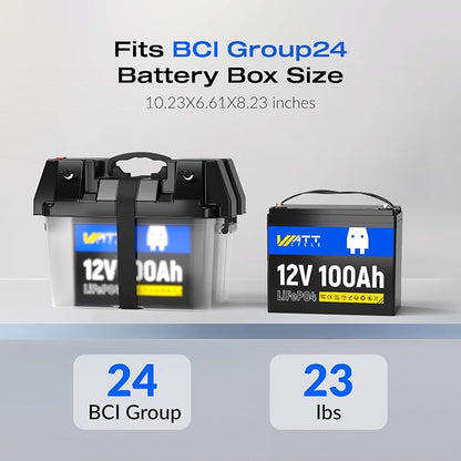 12V 100Ah LiFePO4 Deep Cycle Battery - Image 2