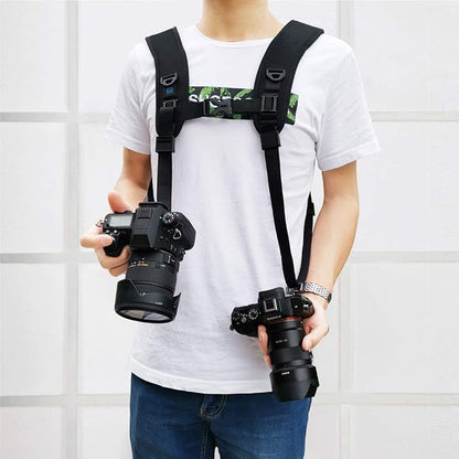 PULUZ Dual Camera Shoulder Harness Quick Release Double Camera Tether Strap - Image 6