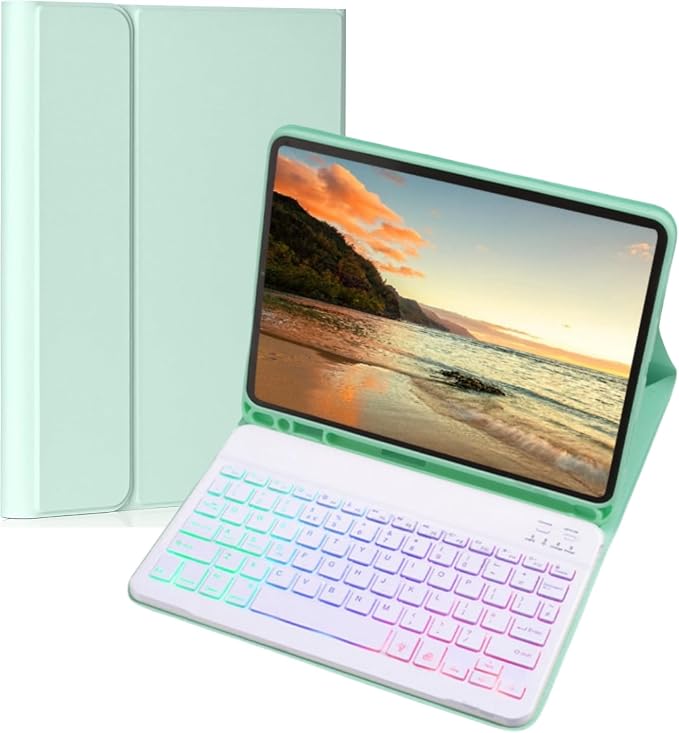 Keyboard Case for Galaxy Tab A9+/A9 Plus 11 Inch 2023, Slim Lightweight 7 Color by Unknown