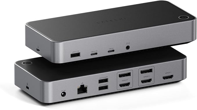 Satechi 13 in 1 Triple 4K USB C Docking Station, 100W Charging, 2 DP, 3 HDMI by Satechi
