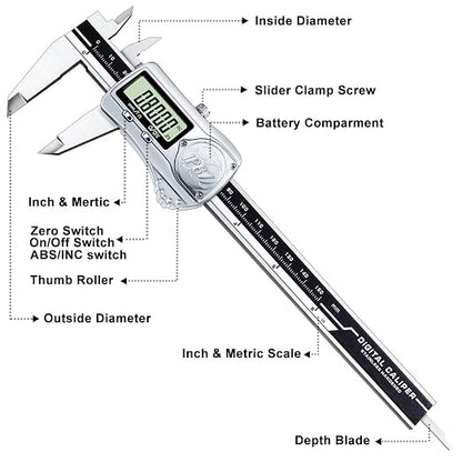 Kynup Caliper Measuring Tool IP67 Waterproof, Digital Caliper Outside Micrometer - Image 5