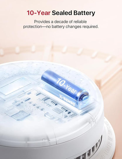 X-Sense Smoke and Carbon Monoxide Detector Combo 10-Year Battery, Wireless - Image 3