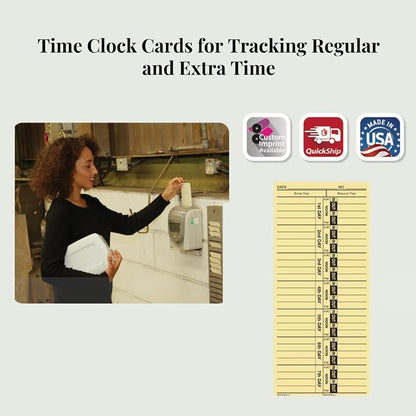 Time Clock Cards Front Load Manual Time Cards - Image 7