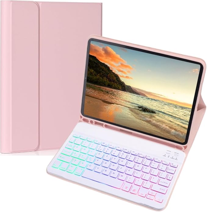 Keyboard Case for Galaxy Tab S10 Lite/ S10 FE/ S9 FE/S9/S8/S7, Slim Lightweight by Unknown