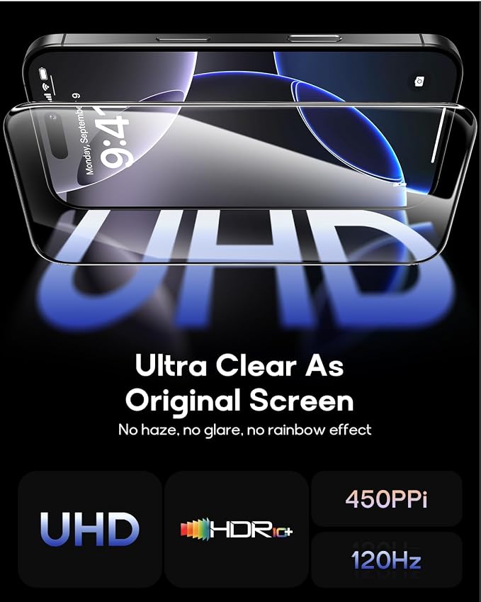 3 Pack for iPhone 12 Pro Max Tempered Glass Screen Protector:9H+ Durable - Image 4