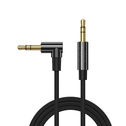 CableCreation 3.5mm Audio Cable 1.5FT/0.45M, 3.5mm Right Angle Male to Male by CableCreation