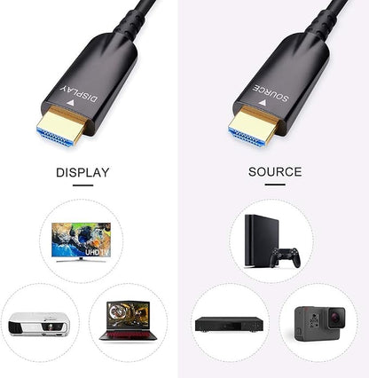 DTECH 75ft Fiber Optic HDMI Cable - Image 2