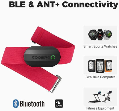 COOSPO Bluetooth Heart Rate Monitor Chest Strap H808S, ANT+ BLE HR Monitor Chest - Image 3