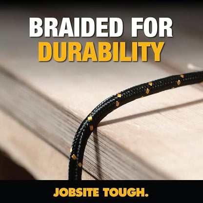 DEWALT Heavy Duty USB A to Lightning Cable Durable iPhone Charger, Lightning - Image 2
