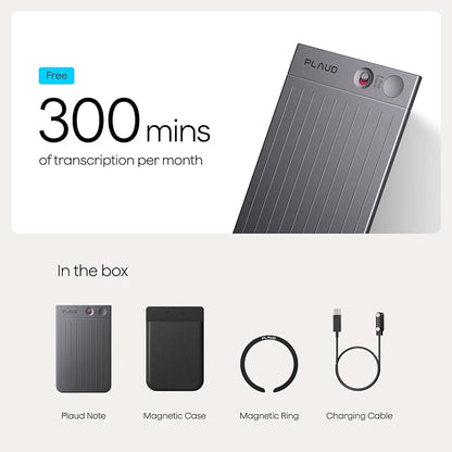 Plaud Note AI Voice Recorder, Note Taker w/Case, App Control, Transcribe & - Image 9