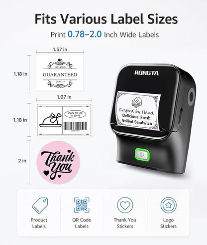 Rongta Bluetooth Label Maker Machine, Thermal Label Printer Easy to Use - Image 2