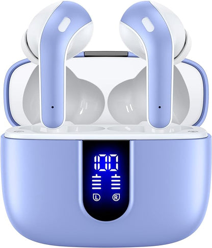 TAGRY Bluetooth Headphones True Wireless Earbuds 60H Playback LED Power Display by TAGRY
